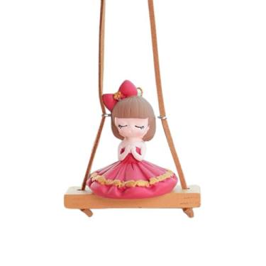 Imagem de Enfeite para pendurar espelho retrovisor de carro bonito e versátil da LXQTAO; ideal para várias configurações, incluindo veículo, quarto, banheiro, escritório e showroom (vermelho)