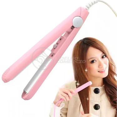 Imagem de Mini Chapinha Prancha 17Cm Bivolt 110|220V Profissional Rosa