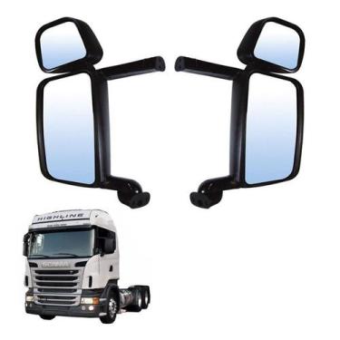 Imagem de Conjunto Retrovisor Completo Scania S4 S5 Desembaçador Par - Globo