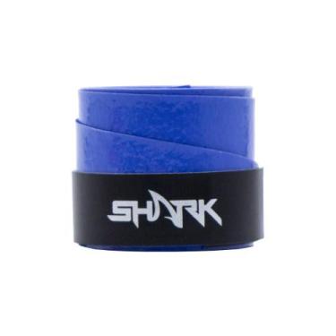 Imagem de Overgrip Raquete Pro Beach Tennis Shark Emborrachado Liso, Azul