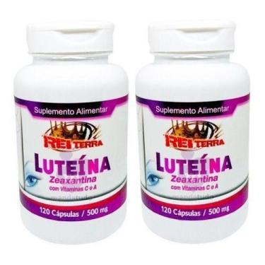Imagem de Kit 2 Luteína E Zeaxantina 500mg  120cápsulas - Rei Terra, Sem Sabor