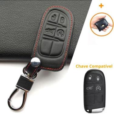 Imagem de Capa Couro Chaveiro Chave Presencial 2 3 4 e 5 Botoes Fiat Toro Ranch 