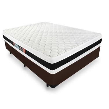 Imagem de Cama Box com Colchão de Espuma D45 Castor Black White Double Face Casa