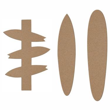 Imagem de Kiaga, Kit 3 Apliques Seta Indicativa Pranchas Prancha de Surf Hibrid e Longboard em Mdf 3mm Cor:NATURAL;Tamanho:Único