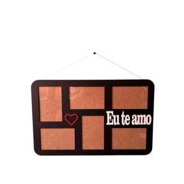 Imagem de porta retrato personalizado 10x15 6 fotos 10x15 eu te amo - personaliz