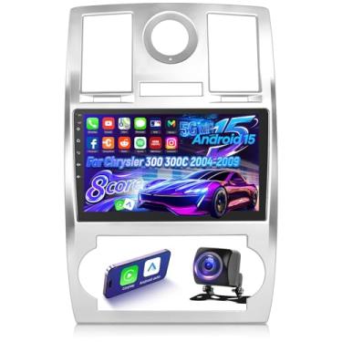 Imagem de 5G WiFi estéreo automotivo de 8 núcleos para Chrysler 300 300C 2004-2009 com Carplay e Android Auto - Rádio com tela sensível ao toque Android 15 de 9 polegadas com DSP/função de dissipação de calor