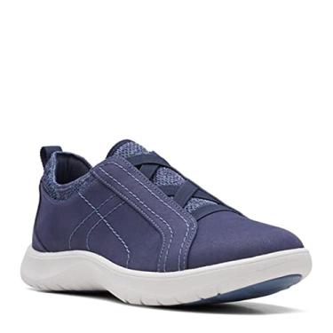 Imagem de Clarks Sapatilha feminina Adella Trace Oxford, Tecido azul-marinho escuro, 7