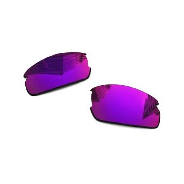 Imagem de Lentes de reposição polarizadas de 1,6 mm para óculos de sol Oakley Flak 2.0 OO9295, proteção UV, lente espelhada escura - Mais opções, Sol da meia-noite - polarizado espelhado, One Size