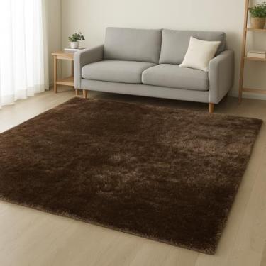 Imagem de Tapete Esplendor Antiderrapante 100% Poliéster 200x240cm Jolitex - Esplendor Marrom