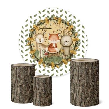 Imagem de Trio Capas Cilindro + Painel Redondo 1,50m Bosque - Fadrix, K1BSQ0023