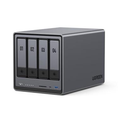 Imagem de UGREEN NAS DXP4800 NAS Desktop de 4 baias NAS, CPU Intel N100 Quad-core, 8GB DDR5 RAM, 32G eMMC, 2 x 2,5 GbE, 2 x slots M.2 NVMe, 4K HDMI, armazenamento conectado à rede (sem disco)
