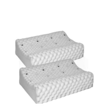 Imagem de Kit 2 Travesseiros cervical ortopédico magnético espuma soft infravermelho (2 Travesseiros + Cetim)