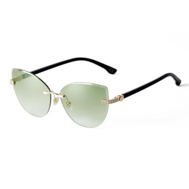 Imagem de HPIRME Óculos vintage sem aro femininos, sem armação, corte degradê, lentes, óculos grandes da moda, masculinos (4)