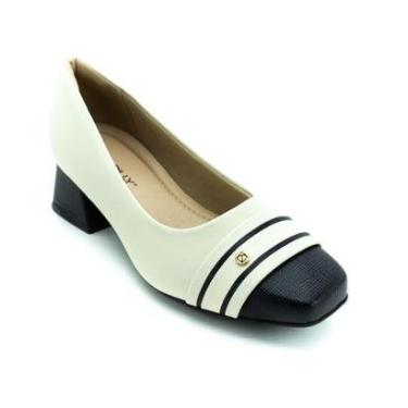Imagem de Sapato Feminino Piccadilly 16005600 - Branco e Preto-Feminino