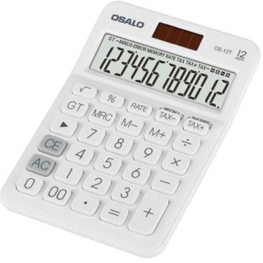 Imagem de Pendancy Calculadora de mesa de bolso de tamanho pequeno, visor LCD grande de 12 dígitos, calculadora de mesa portátil de função fiscal básica com bateria solar de energia dupla, para escritório