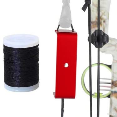 Imagem de FENJANER Tubulação de tiro com arco 3/16 Peep Sight, ferramenta separadora de cordas de arco, fio de servir corda para caça e tiro de arco composto (kit de ferramentas de instalação)