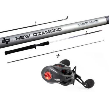 Imagem de Conjunto de Pesca Vara em Carbono New Diamond 1,68m 6-12lbs 2P + Carre
