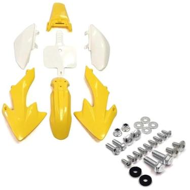 Imagem de NBX- (XFY-AMARELO + XH6011-BOLT) Parafuso de carenagem de plástico compatível com CRF XR XR50 CRF50 125CC Dirt Bike Amarelo