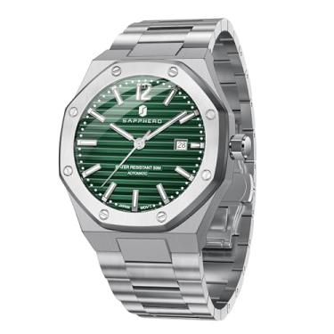 Imagem de Relógios masculinos automáticos, mecânicos, de aço inoxidável, 50 m, à prova d'água, luminoso, data, clássico, luxuoso, para negócios, vestido de pulso, presentes elegantes para homens, Pulseira