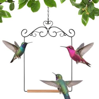 Imagem de Rrlihjgu Balanço Para Periquitos | Suporte Pendurável Para Poleiro De Calopsitas,Suporte de Balanço para Aves para Arara Agapornis Periquito Calopsita Poleiro Interior Exterior Jardim