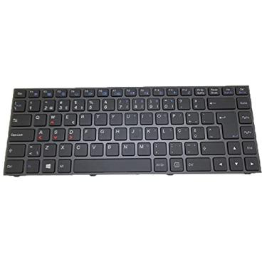 Imagem de Teclado de laptop para CLEVO P640 MP-13C26P0J4306 Portugal PO Com Moldura Prateada E Retroiluminado Novo