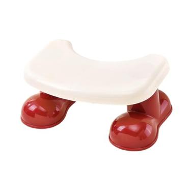 Imagem de oshhni Banheiro, vaso sanitário, acessório para pufe, antiderrapante, presente, compacto, apoio para os pés, vaso sanitário, penico, para casa, idosos, Vermelho