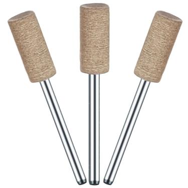 Imagem de Kit 3 Ponta Montada 8Mm X 3Mm Couro Polir Micro Retífica