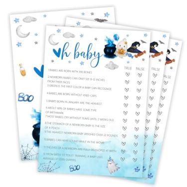 Imagem de OXRUN Hilarious Baby Shower Games, Halloween Oh Baby True or False, 30 Double-Sided Game Cards & 1 Answer Card for Little Ghost Gender Reveal Spooky Party Favor Supplies - C06