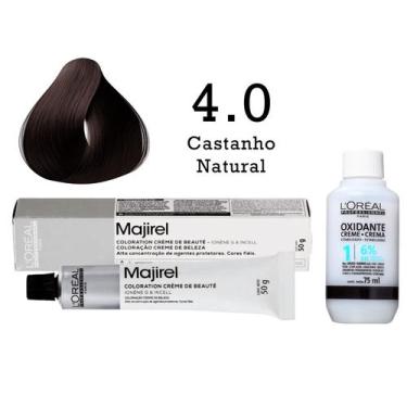 Imagem de Coloração Majirel 4.0 Castanho Natural + Emulsão Oxi 20 Vol. 75ml  L'O
