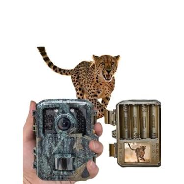 Imagem de Câmera de Trilha 16MP, 1080P HD, Visão Noturna com 20 LEDs Infravermelhos, IP65 à Prova D'água, Tela LCD 2.0", Detector de Movimento