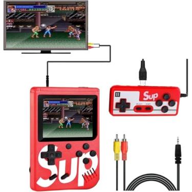 Imagem de Game Portátil Sup Game Box Plus, 400 Jogos clássicos com Controle Multiplayer, Tela LCD, espelhamento da imagem e áudio na TV - Cor Aleatória
