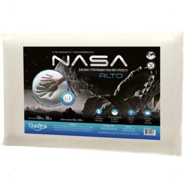 Imagem de Travesseiro Nasa-X Alto Duoflex Bege 50cmx70cm Espuma 100%