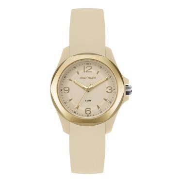 Imagem de Relógio MORMAII feminino analógico bege dourado MO2036JI/8X