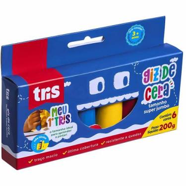 Imagem de Giz de Cera Super Jumbo c/ 6 Cores - Tris