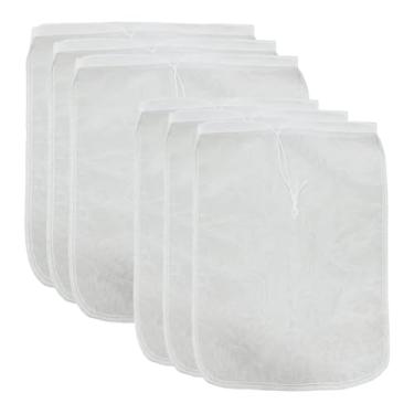 Imagem de GSHLLO 6 Pçs Saco de Coador de Alimentos de Malha Fina Nylon Coador de Leite Reutilizável Pano de Coador de Suco de Malha Pano de Filtro de Cozinha Frio Saco de Filtro de Café para Iogurte de Suco