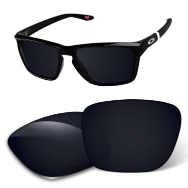 Imagem de Lentes de substituição de 1,6 mm compatíveis com óculos de sol Oakley Sylas OO9448, antiarranhões e resistentes a impactos, Preto escuro, One Size
