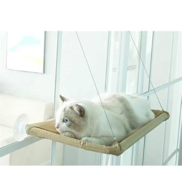 Imagem de CAMINHA PET suspensa DE JANELA PARA GATOS CAMA com ventosas silicone rede tecido sacada VARANDA cat DIVERTIDO E CONFOTAVEL lavavel QUALIDADE PREMIUM 55/32CM