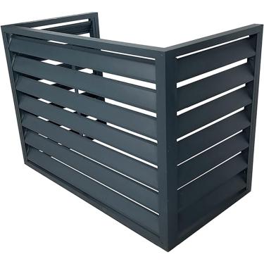 Imagem de Cobertura de ar condicionado exterior, cobertura de proteção de ar condicionado central de alumínio para todos os tipos de clima para unidades exteriores, caixa independente para cobertura de lixo