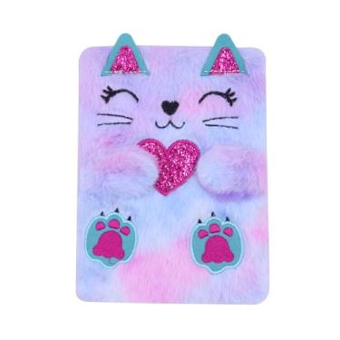 Imagem de BOLLEY JOSS Caderno de animais adoráveis de pelúcia infantil para meninas adolescentes bloco de escrita felpudo A5 forrado com 160 páginas