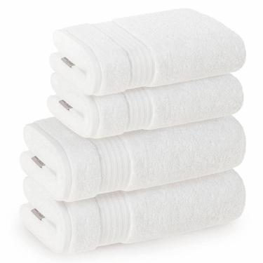 Imagem de Jogo de Toalhas de Banho Banhão com 04 Peças Magna Branco - Karsten