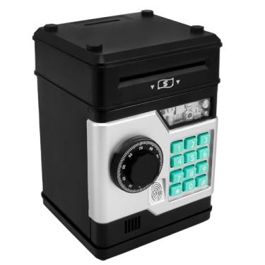 Imagem de Cofrinho eletrônico com impressão digital, senha, cofrinho com 4 combinações de senhas, cofrinho de grande capacidade, cofrinho para crianças, crianças