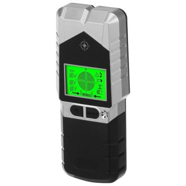 Imagem de Scanner de parede 6 em 1, ferramenta multifuncional para localizador de pinos com chip inteligente de visor LCD, localizador de pinos para centro e borda da viga de fio CA de metal