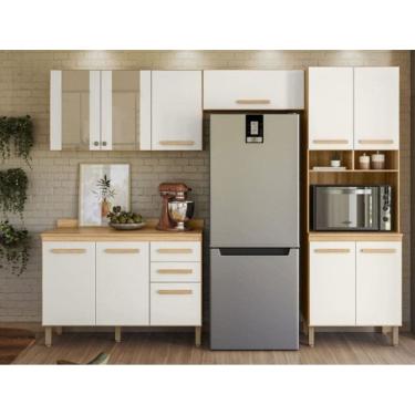 Imagem de Cozinha Modulada Intenza NUBIA 4 Peças FREIJO/OFF WHITE