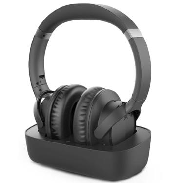 Imagem de Avantree Ensemble – Fones de ouvido sem fio para assistir TV com transmissor Bluetooth 5.0 e base de carregamento, reprodução de áudio de 35 horas e sem atraso de sincronização labial