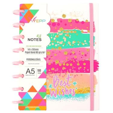 Imagem de Caderno Feminina Com Discos 100 Folhas Pautadas De Tamanho A5 14,1 * 20,5 CM (BEST WISHES)