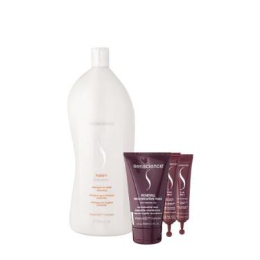 Imagem de Kit Senscience Purify Shampoo Renewal Máscara e C.P.R. (3 produtos)