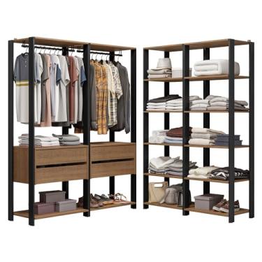 Imagem de Guarda-roupa Closet Modulado 4 Gavetas 258 cm Valencia Madesa 03