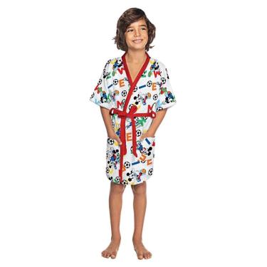 Imagem de Roupão Felpudo Infantil Quimono Estampado Mickey G Lepper