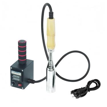 Imagem de Ferro elétrico para marca, ferro de solda personalizado de 300 W, ferro de solda com logotipo personalizado com visor digital de temperatura ajustável para alimentos, marcenaria, couro, relevo