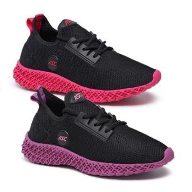 Imagem de Kit 2 Pares Tênis Feminino Ascension Enerzy – Caminhada, Corrida, Academia e Dia a Dia-Feminino